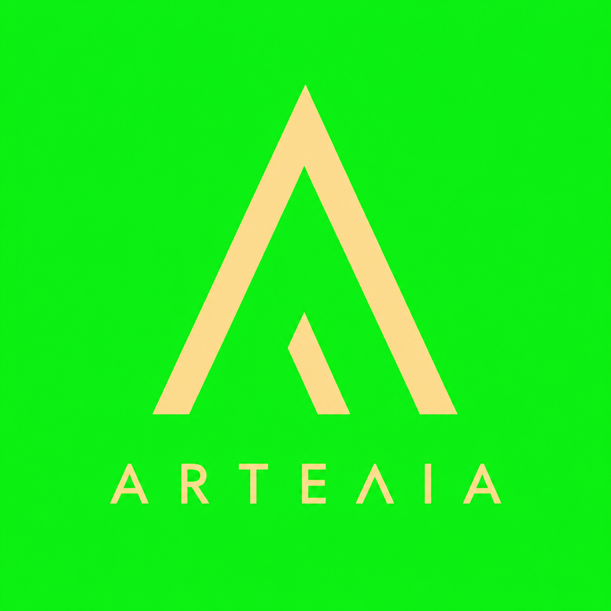 Artevia Logo in hellgoldener Farbe